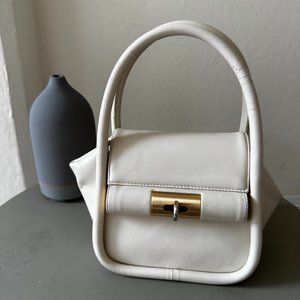 GU_DE Love Bag Twist-lock Tote in White